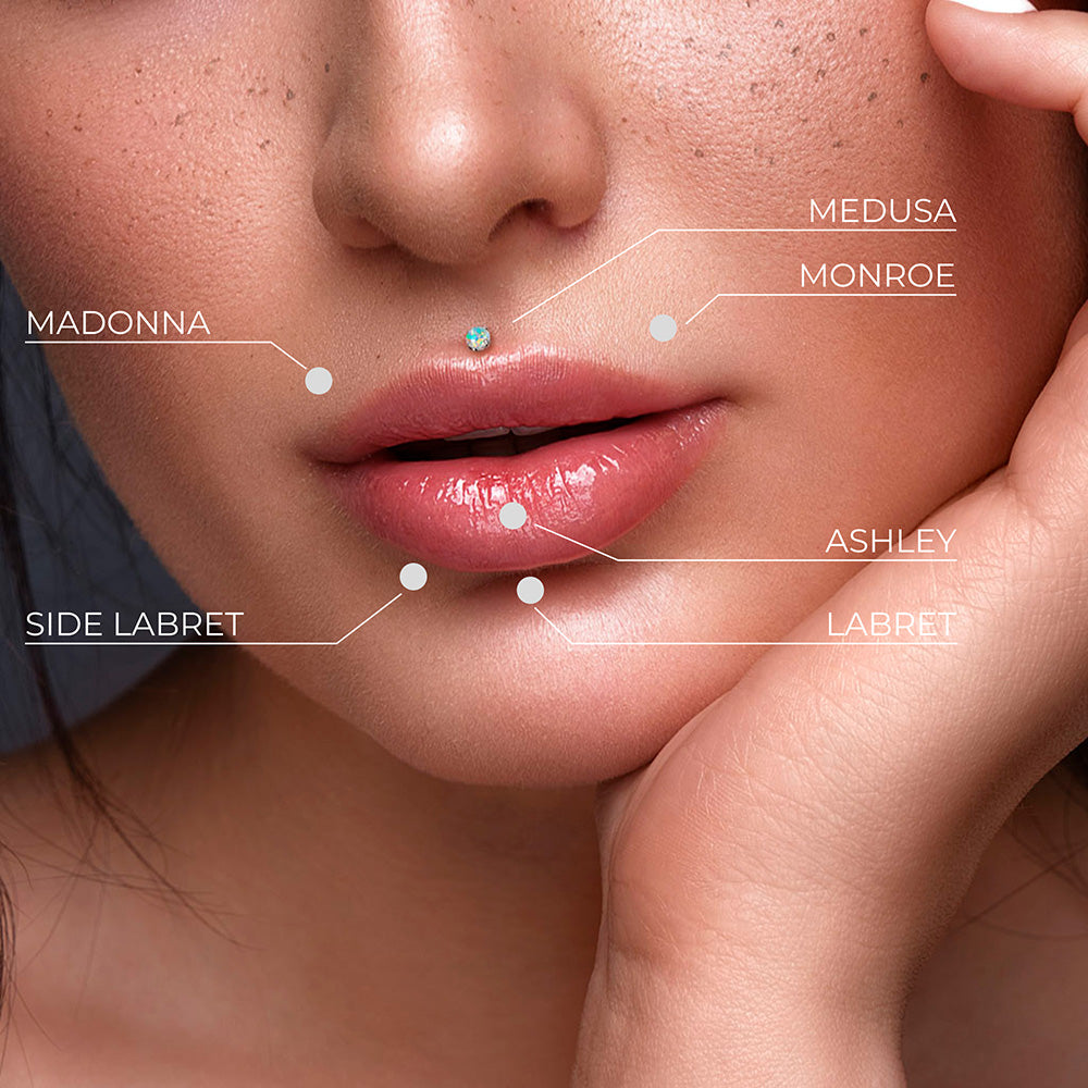 Arten von Lippenpiercings