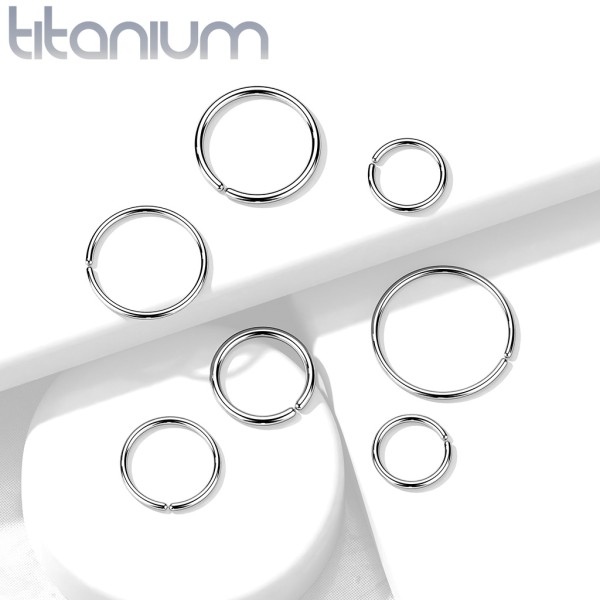 Titan G23 Biegbarer Hoop Ring mit abgerundeten Enden für Lippe, Nase & Ohr