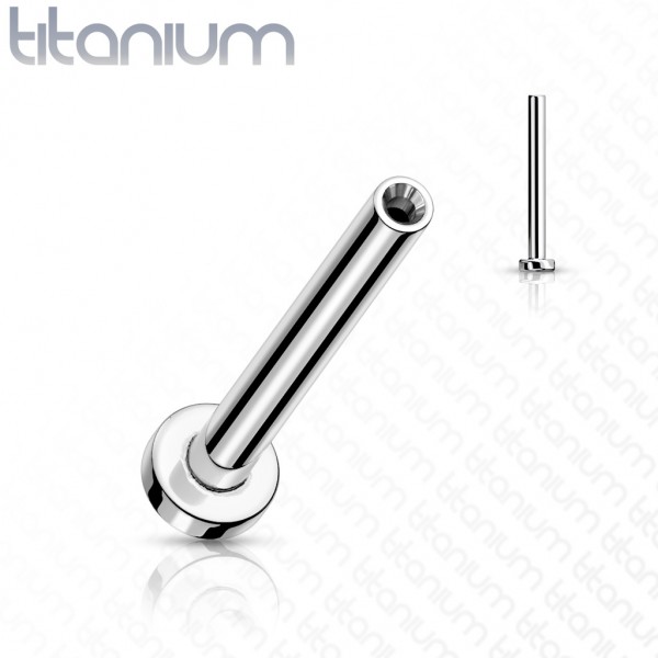 Titan Flat Back Stud Pin Threadless Push In Piercing Tragus