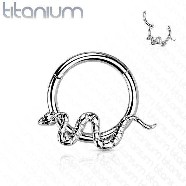 Titan G23 Segment Clicker Ring im Schlangen Design