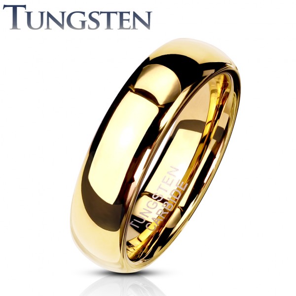 Tungsten Ehering Partnerring Gold