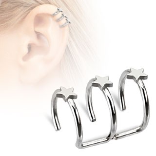 Sterne Fake Helix Piercing Ohrring
