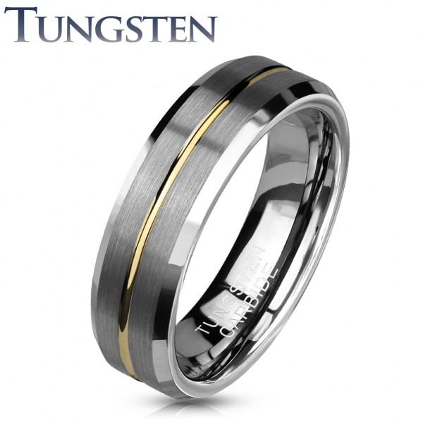 Tungsten Ring Silber Gold Partnerringe Herrenschmuck