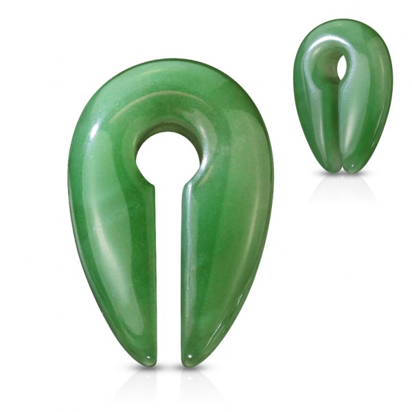 Jade Grün Träne Schlüsselloch hängend Taper