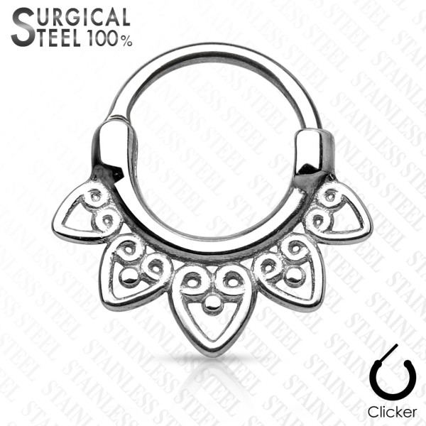 Tribal Septum Clicker Piercing 316L Chirurgenstahl