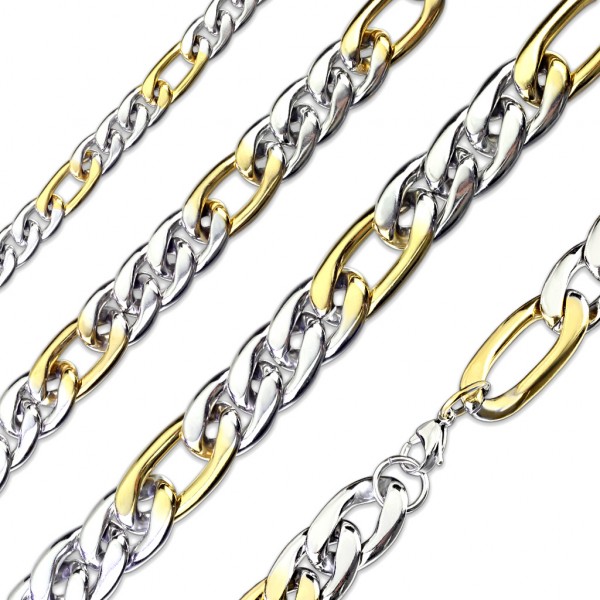 Halskette Gold Silber mit Karabinerverschluß
