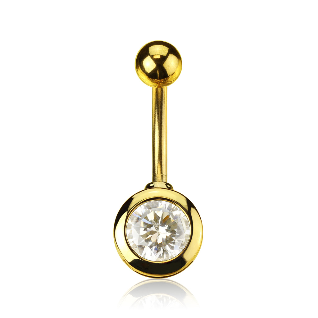 vcmart 8er Bauchnabelpiercing 12mm Set Chirurgenstahl Silber Rosegold Piercing Bauchnabel Zirkonia Diamant