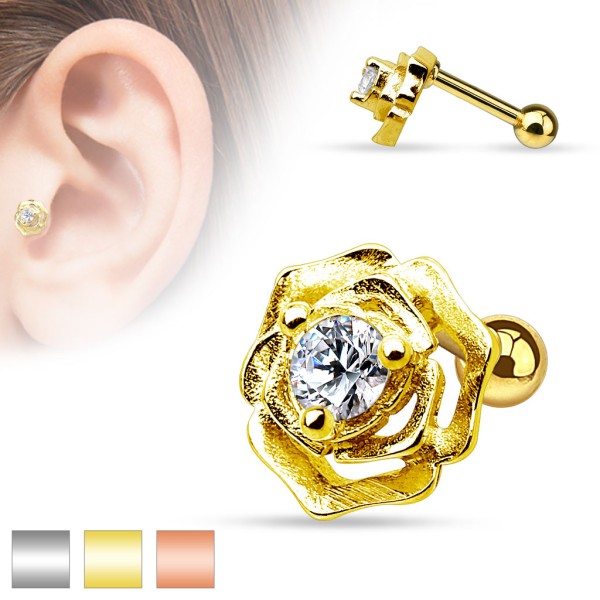 Rose Helix Ohrring Tragus Piercing