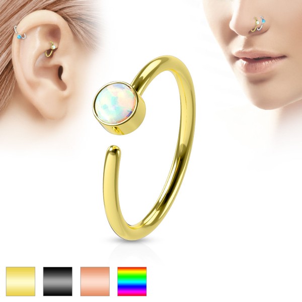 Opal Nasenpiercing Helix Piercing Hoop Ring