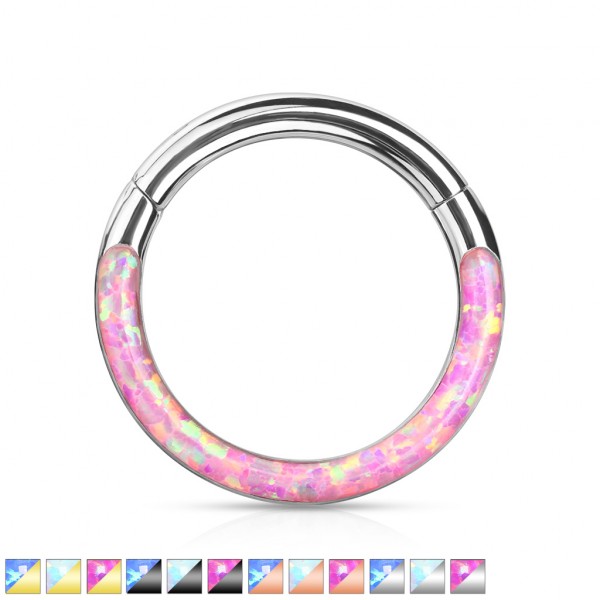 Opal vorne Septum Clicker 316L Hoop Ring Ohrpiercing Nasenpiercing