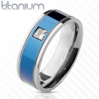 Titan Blau Silber Ring