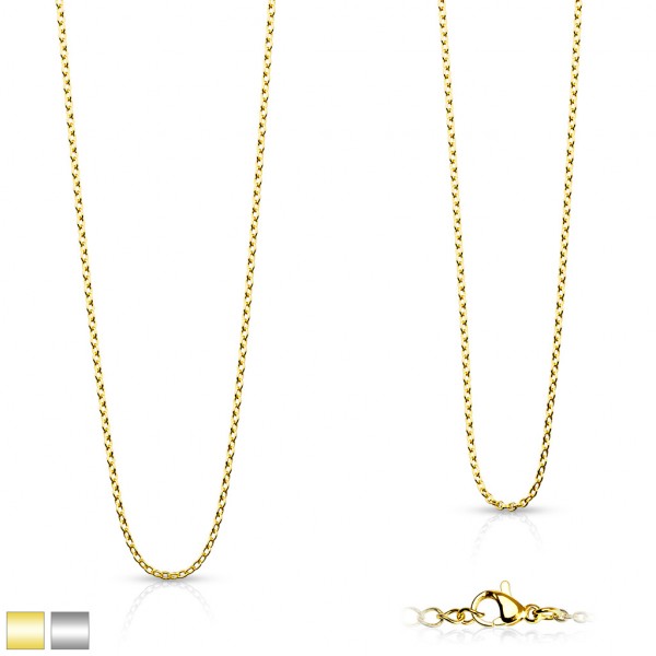 Elegante Halskette Gold Silber Rosegold mit Karabinerverschluß