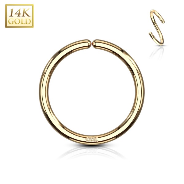 14 Karat Gold biergbarer Ring für Piercing Hoop Septum Nase Nostril Ohr Helix Conch Universal und Fl