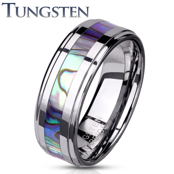 Tungsten Ring Perlmutt Partnerring
